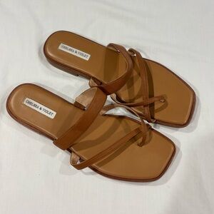 Chelsea & Violet Brown Strappy Sandals
